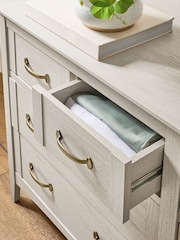 Grey Oakham Oak Effect 8 Drawer Chest of Drawers - Image 2 of 8