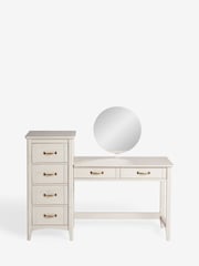 Grey Oakham Oak Effect 6 Drawer Wide Console Dressing Table - Image 7 of 8