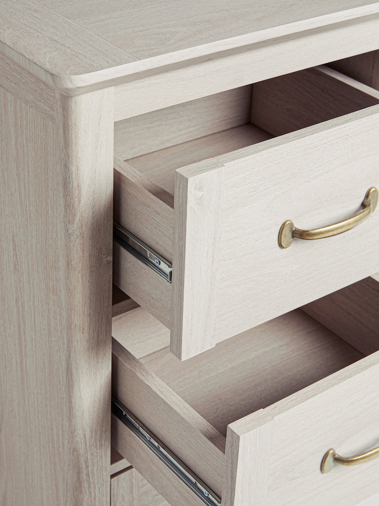 Grey Oakham Oak Effect 6 Drawer Wide Console Dressing Table - Image 10 of 10 Grey Oakham Oak Effect 6 Drawer Wide Console Dressing Table - Image 10 of 10