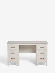 Grey Oakham Oak Effect 6 Drawer Console Dressing Table - Image 7 of 8