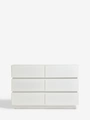 White Sloane Ribbed 6 Drawer Glass - Image 7 of 8