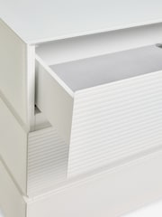 White Sloane Ribbed 6 Drawer Glass - Image 8 of 8