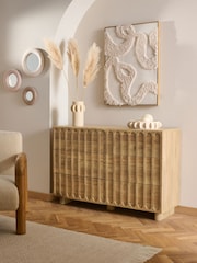 Mid Natural Floyd Mango Effect 6 Drawer Chest of Drawers - Image 1 of 9