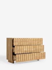 Mid Natural Floyd Mango Effect 6 Drawer Chest of Drawers - Image 7 of 9
