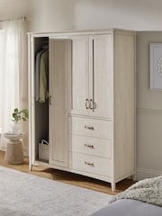 Grey Oakham Oak Effect 4 Door Wardrobe - Image 2 of 9