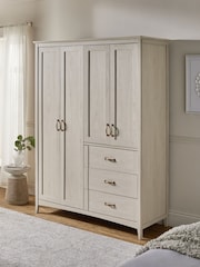 Grey Oakham Oak Effect 4 Door Wardrobe - Image 3 of 9