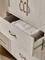 Grey Oakham Oak Effect 4 Door Wardrobe - Image 4 of 9