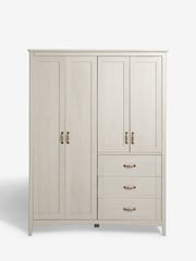 Grey Oakham Oak Effect 4 Door Wardrobe - Image 5 of 9