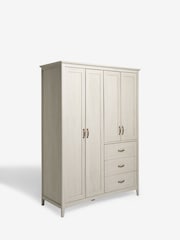 Grey Oakham Oak Effect 4 Door Wardrobe - Image 7 of 9
