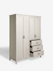 Grey Oakham Oak Effect 4 Door Wardrobe - Image 8 of 9
