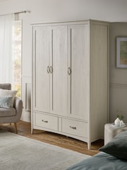 Grey Oakham Oak Effect Triple, 2 Drawers Wardrobe - Image 1 of 8