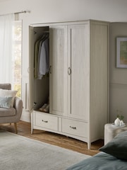 Grey Oakham Oak Effect Triple, 2 Drawers Wardrobe - Image 2 of 8