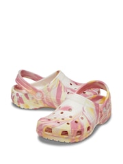 Crocs Pink Kids Marble Clogs - Image 5 of 7