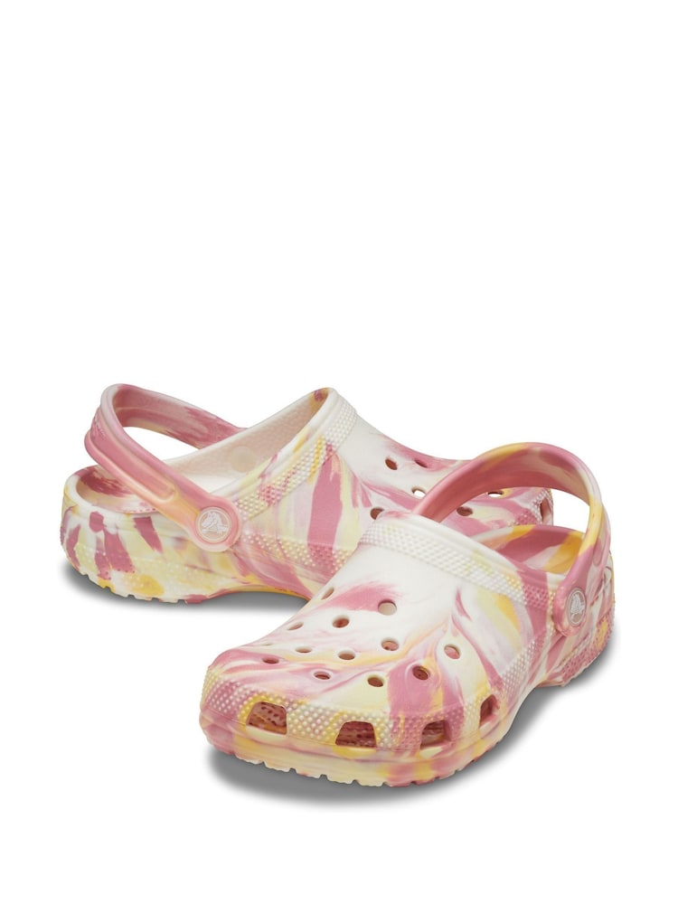 Crocs Pink Kids Marble Clogs - Image 5 of 7