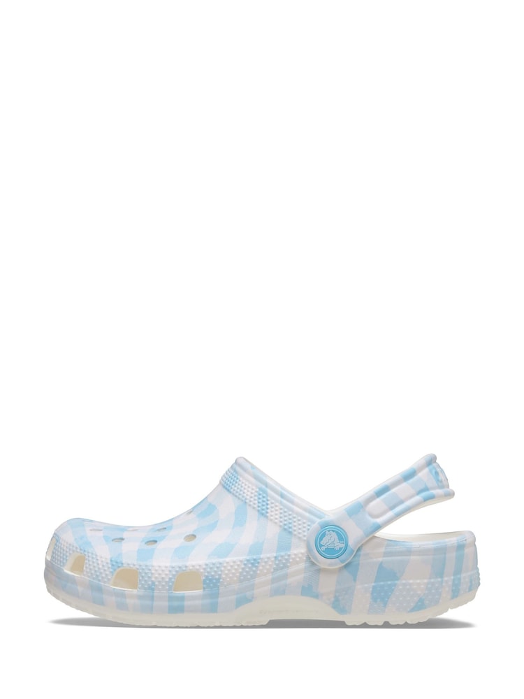Crocs Blue Kids Gingham Clogs - Image 2 of 7