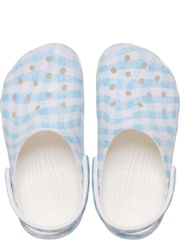 Crocs Blue Kids Gingham Clogs - Image 6 of 7