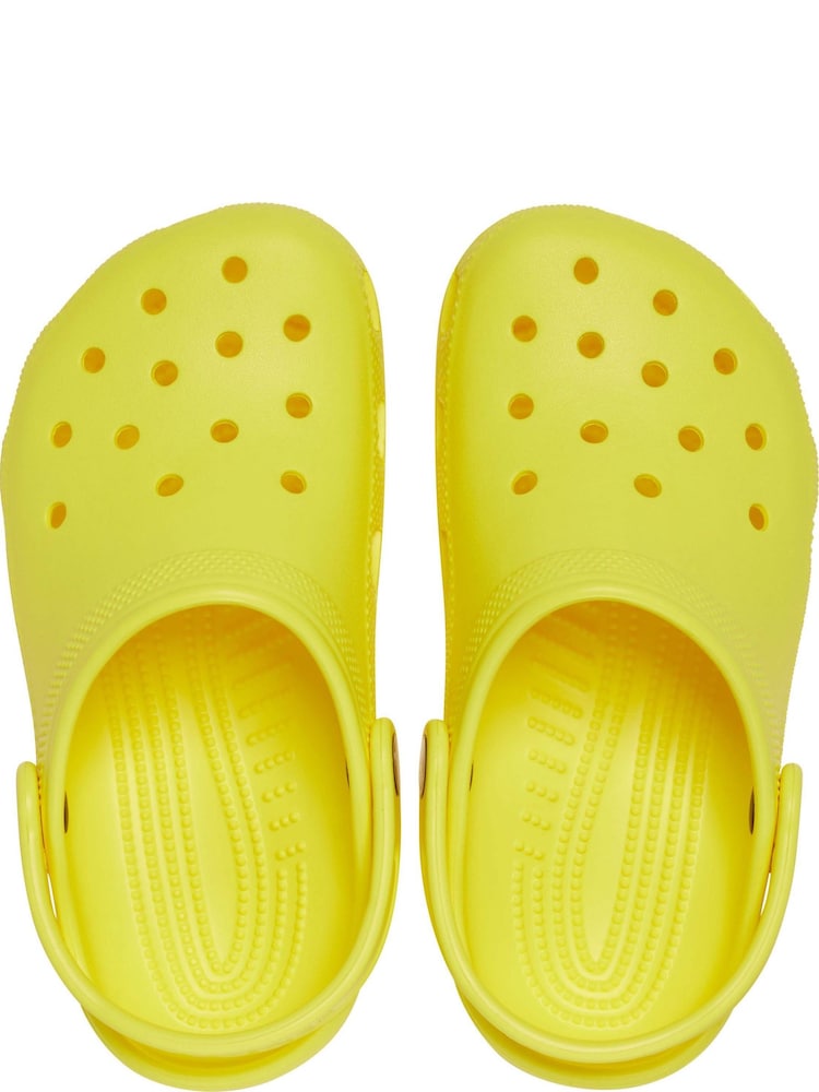 Crocs Cyber Yellow Kids Unisex Classic Clogs - Image 5 of 7