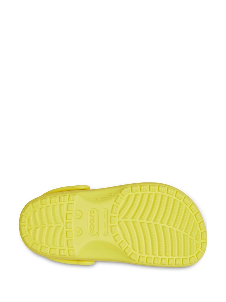 Crocs Cyber Yellow Kids Unisex Classic Clogs - Image 6 of 7