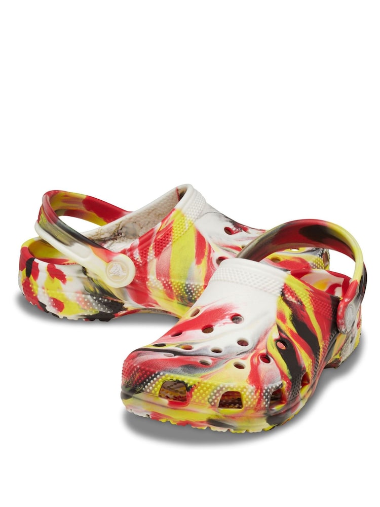 Crocs Red Kids Marble Clogs - Image 4 of 7