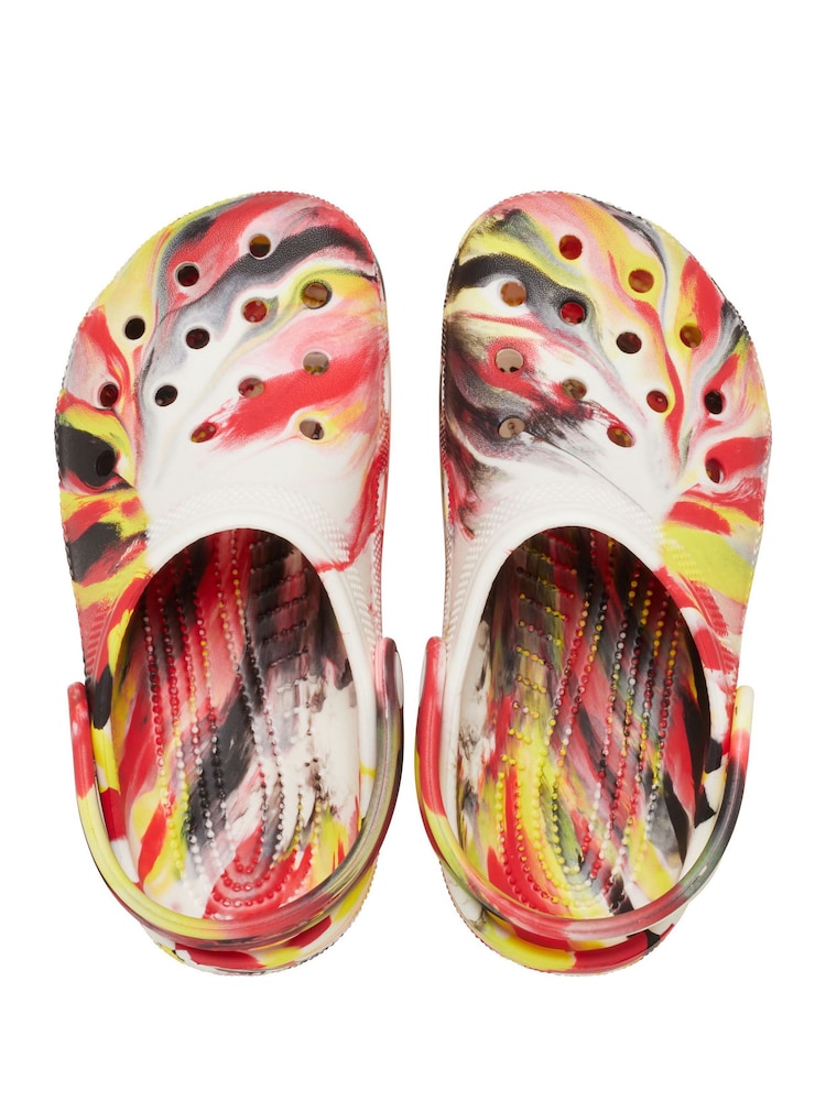 Crocs Red Kids Marble Clogs - Image 5 of 7