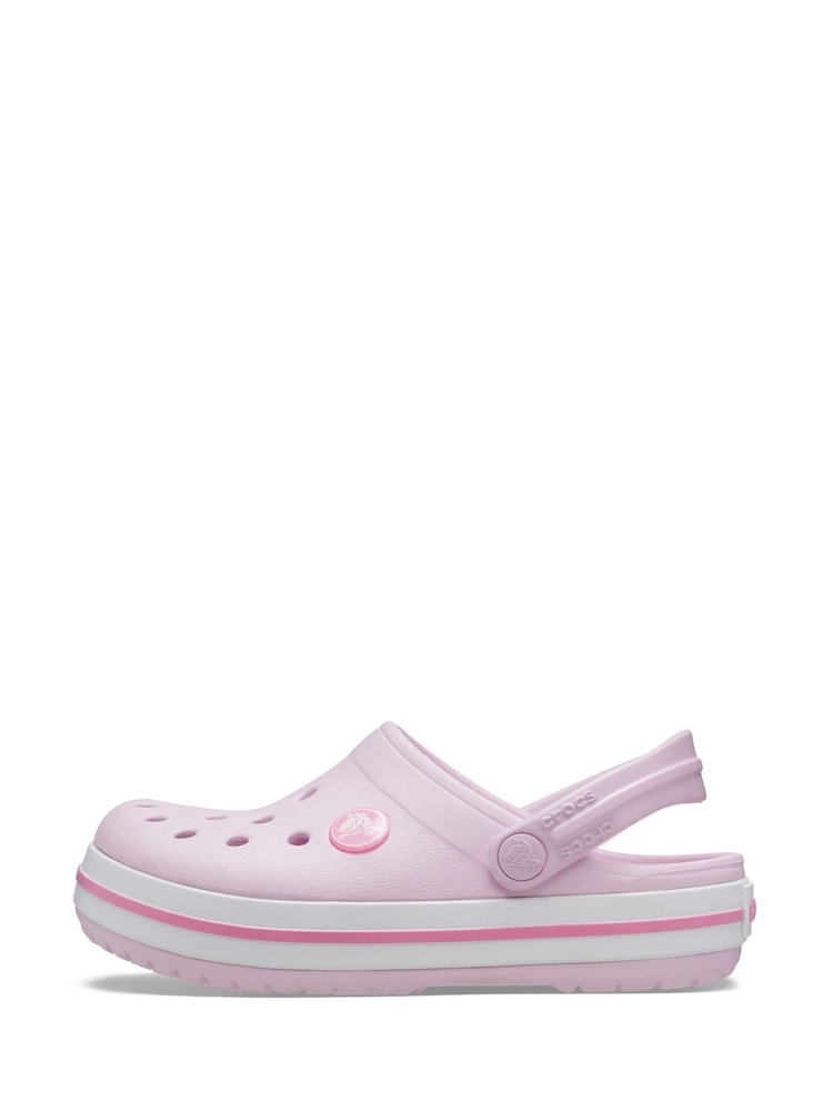 Crocs Pink Kids Classic Crocband Clogs - Image 2 of 7