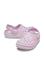 Crocs Pink Kids Classic Crocband Clogs - Image 5 of 7