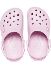 Crocs Pink Kids Classic Crocband Clogs - Image 6 of 7