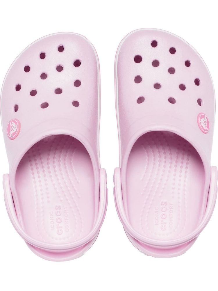 Crocs Pink Kids Classic Crocband Clogs - Image 6 of 7