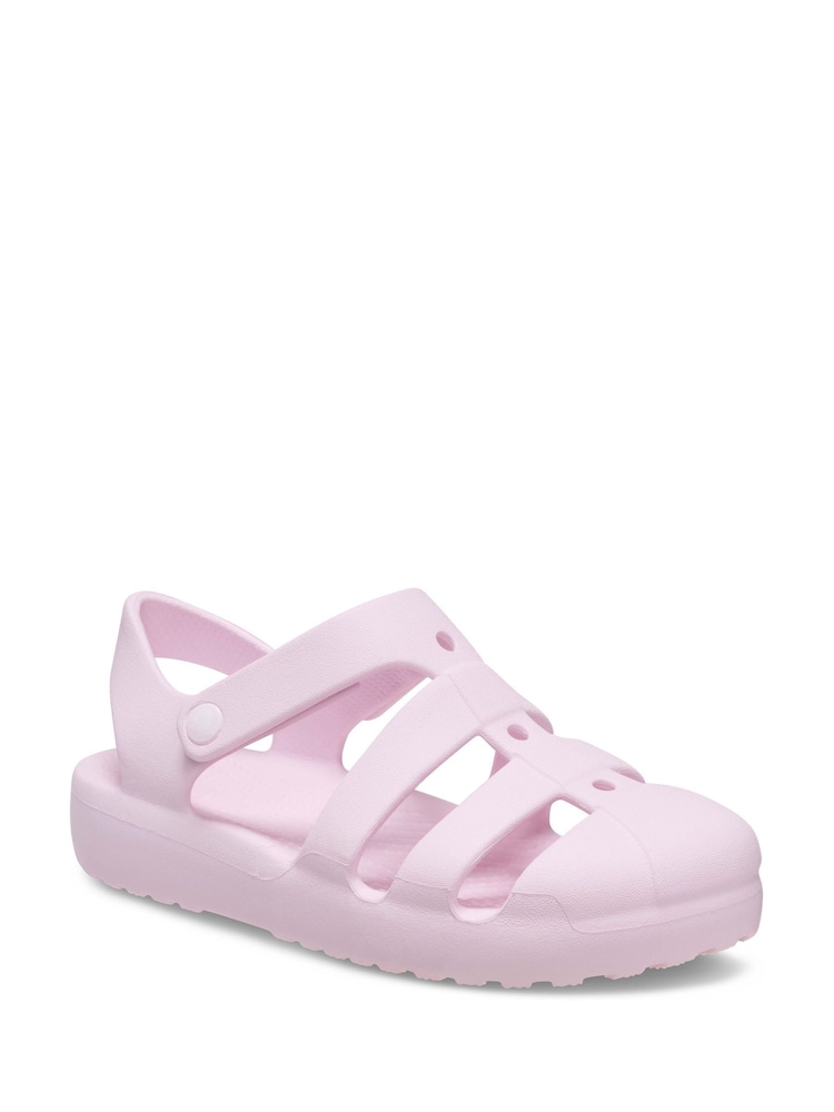 Crocs Ballerina Pink Kids Fisherman Sandals - Image 3 of 7