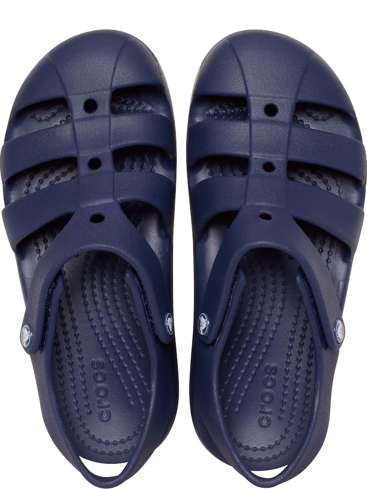 Crocs Navy Kids Fisherman Sandals - Image 6 of 7