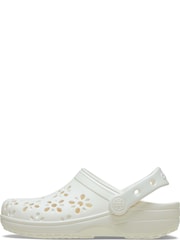 Crocs Chalk Kids Floral Cut Out Clogs - Image 2 of 7