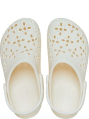 Crocs Chalk Kids Floral Cut Out Clogs - Image 6 of 7