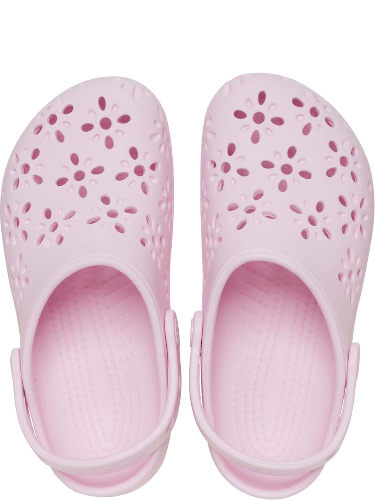 Buy Crocs Pink Kids Floral Cut Out Clogs from the Next UK online shop
