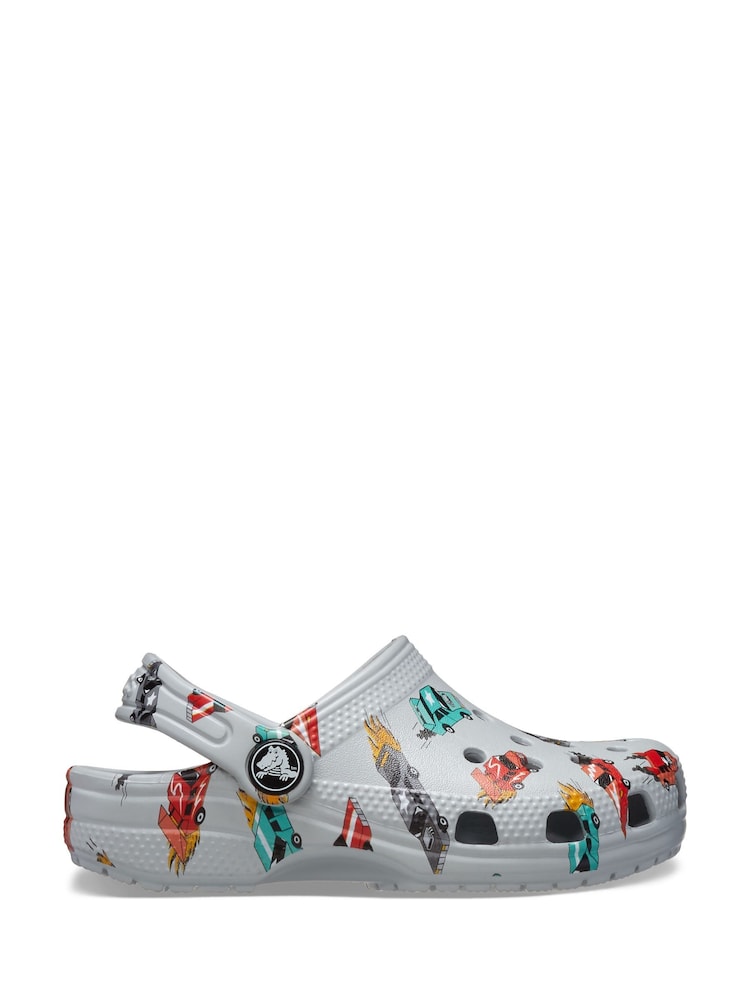 Crocs Grey Toddler Race Car Clogs - Image 1 of 7
