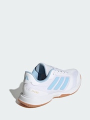 adidas White Ligra 8 Indoor Shoes - Image 2 of 4