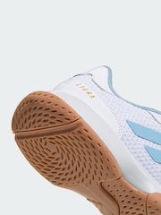 adidas White Ligra 8 Indoor Shoes - Image 3 of 4