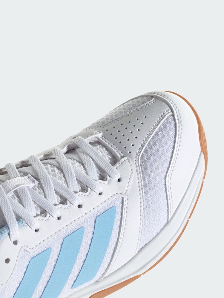 adidas White Ligra 8 Indoor Shoes - Image 4 of 4 adidas White Ligra 8 Indoor Shoes - Image 4 of 4