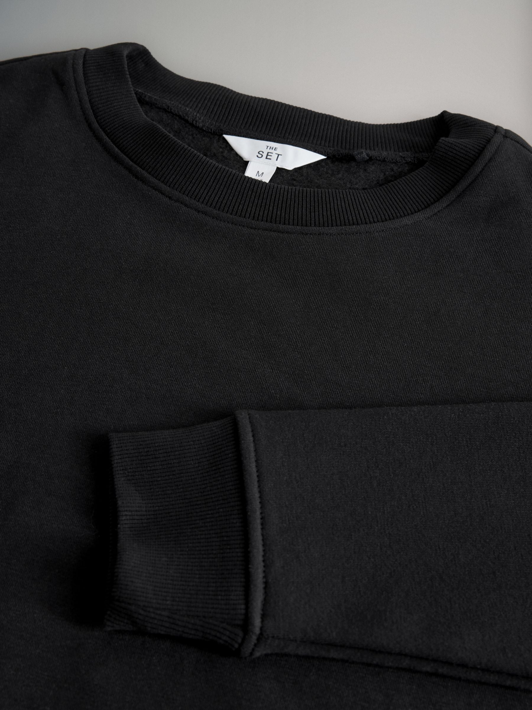 Buy The Set Black 2 Piece Sweatshirt and Cuffed Joggers Set