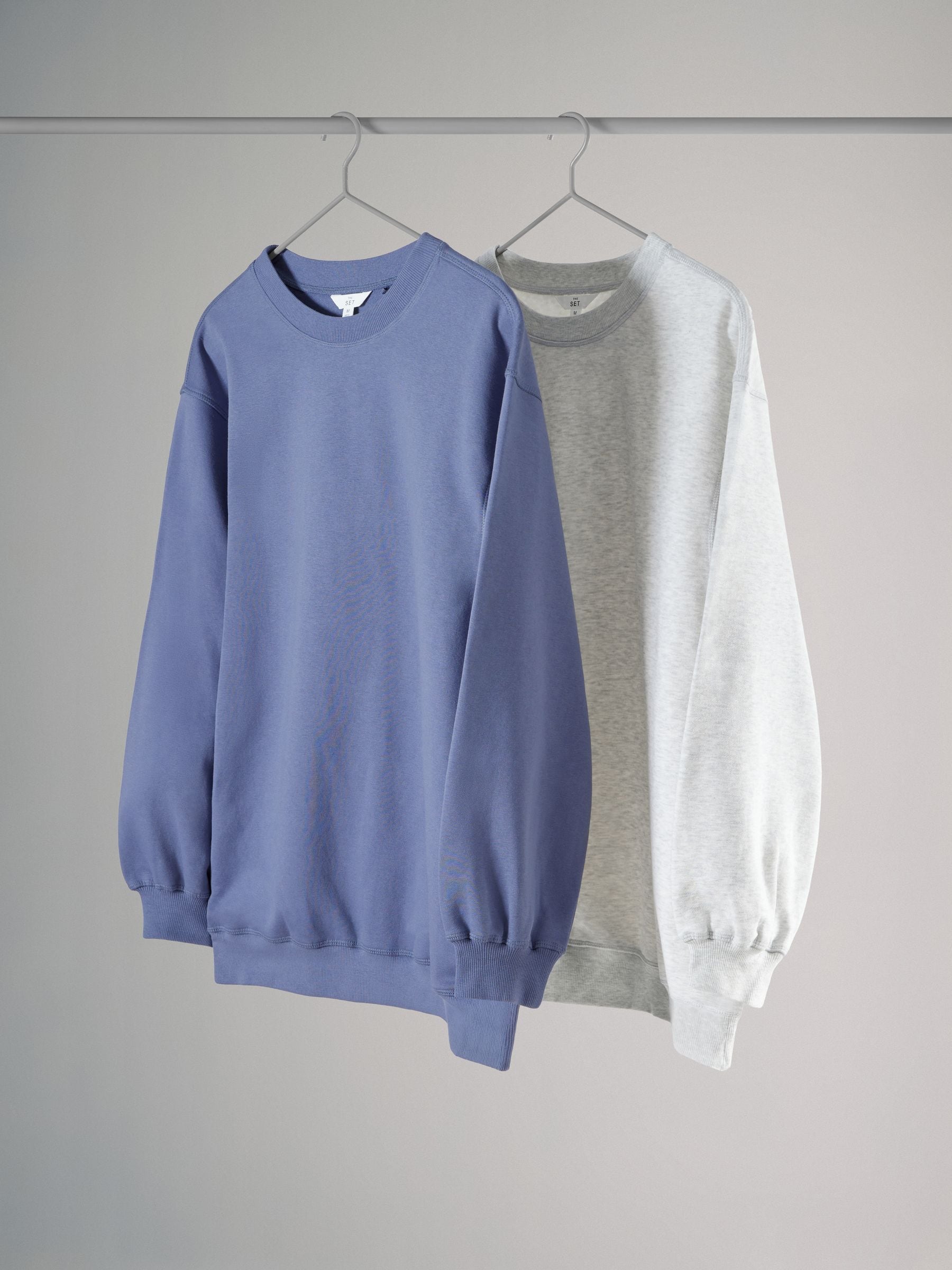Buy The Set Washed Blue/Grey Marl 2 Pack Longline