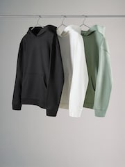 The Set Black/Cream/Green 3 Pack Relaxed Hoodies - Image 1 of 3
