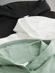 The Set Black/Cream/Green 3 Pack Relaxed Hoodies - Image 2 of 3