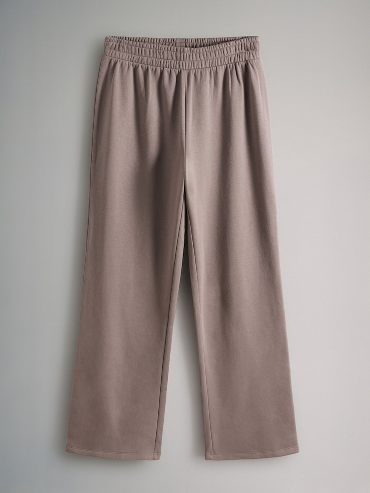 The Set Taupe Brown Sweatshirt & Wide Leg Co-ord Joggers 2 Piece - Image 10 of 12