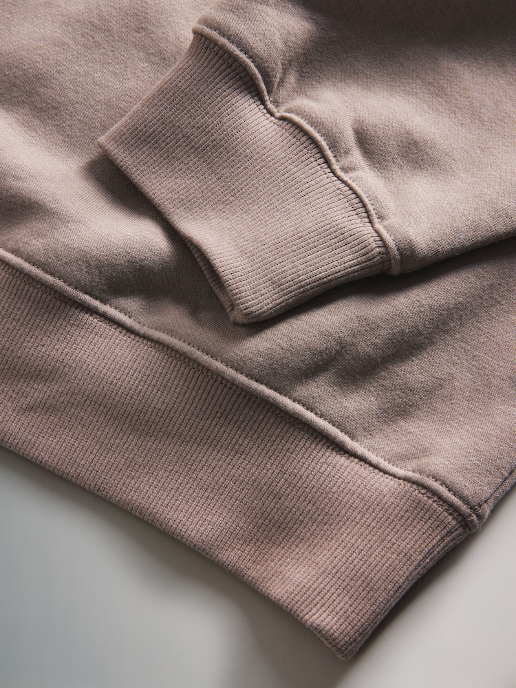 The Set Taupe Brown Sweatshirt & Wide Leg Co-ord Joggers 2 Piece - Image 11 of 12