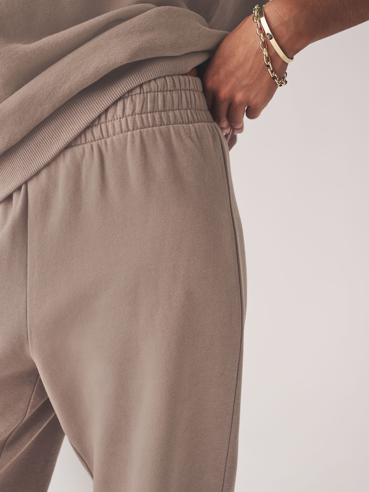 The Set Taupe Brown Sweatshirt & Wide Leg Co-ord Joggers 2 Piece - Image 8 of 12
