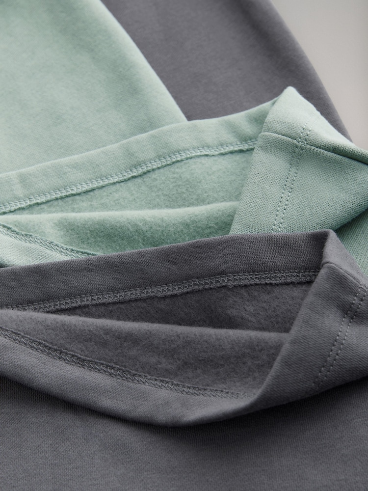 The Set Slate Grey/Green 2 Pack Wide Leg Joggers - Image 3 of 3