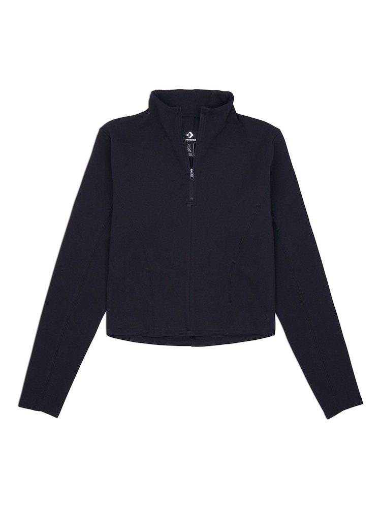 Converse Black Black Half Zip Long Sleeve Sweatshirt - Image 5 of 6
