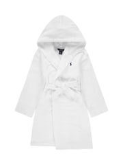 Polo Ralph Lauren White 100% Cotton Plush Terry Bath Robe Dressing Gown - Image 1 of 4