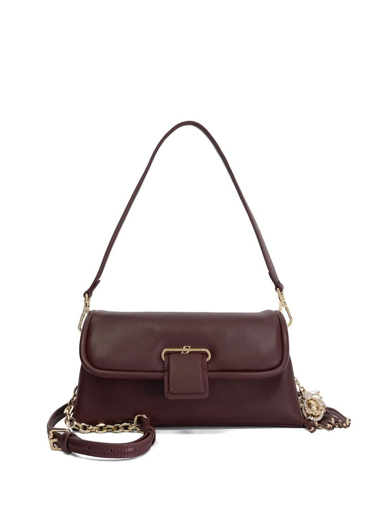 Dune London Burgundy Chelsea Pillow Shoulder Bag - Image 1 of 5