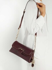Dune London Burgundy Chelsea Pillow Shoulder Bag - Image 2 of 5