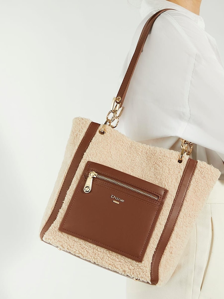 Dune London Natural Duckie Medium Bucket Bag - Image 1 of 5